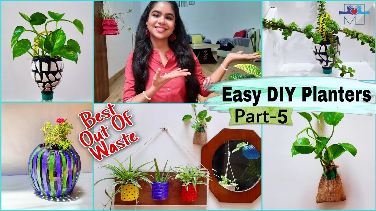 DIY Planters From Waste Materials | How to Make Planters at Home | Plastic Bottle Craft