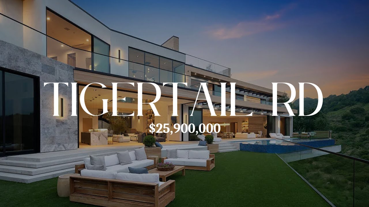 Inside a COLOSSAL home overlooking the Getty Center | 1104 Tigertail Rd