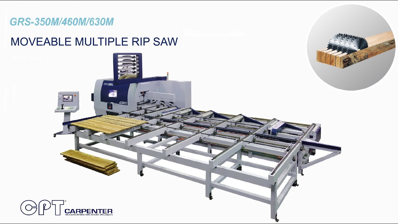 GRS-350M (GRS-460M) OPTIMIZING MOVABLE MULTIPLE RIP SAW