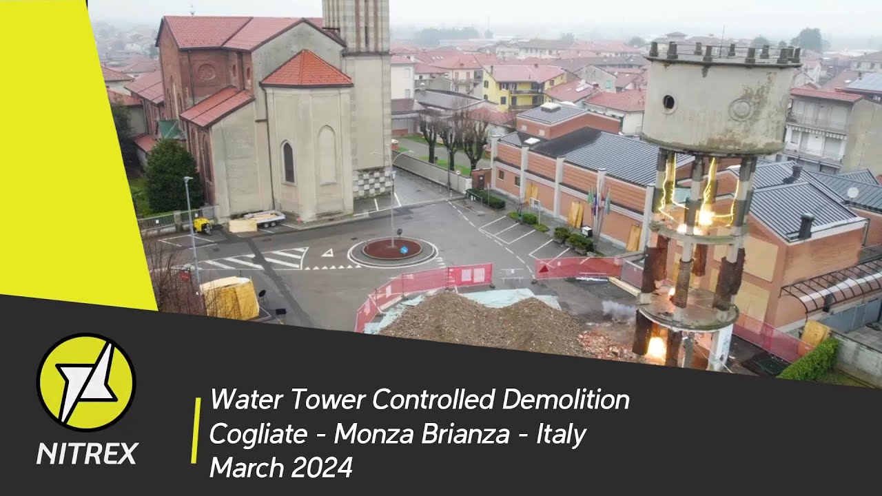 128 - NITREX - Cogliate water tower controlled demolition