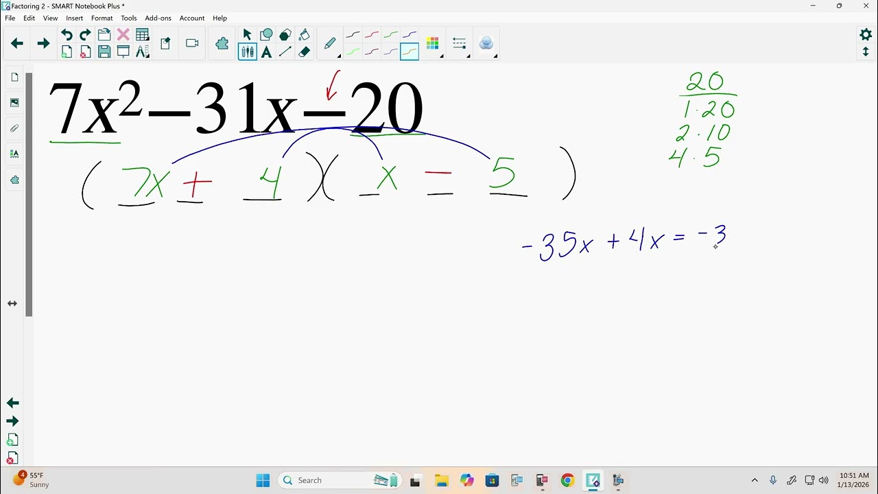 Algebra 2 Factoring (2)