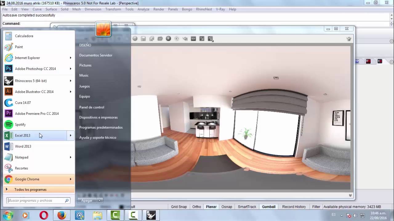 Crear un Video 360 con Rhinoceros , Vray y Photoshop