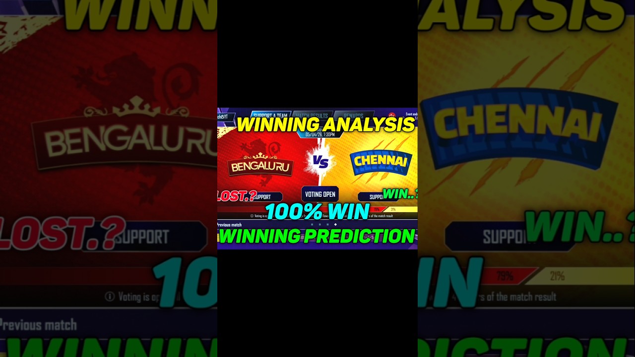RCB VS CSK Winning Prediction🚀💯Bgmi Cricket League Prediction | Today Bgmi Cricket League Prediction