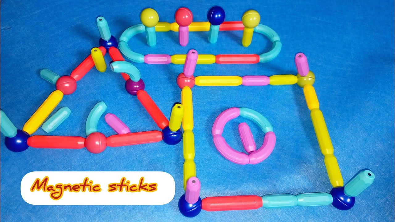 8 minutes  MAGNETIC  STICKS 3 +ages #asmr unboxing toys