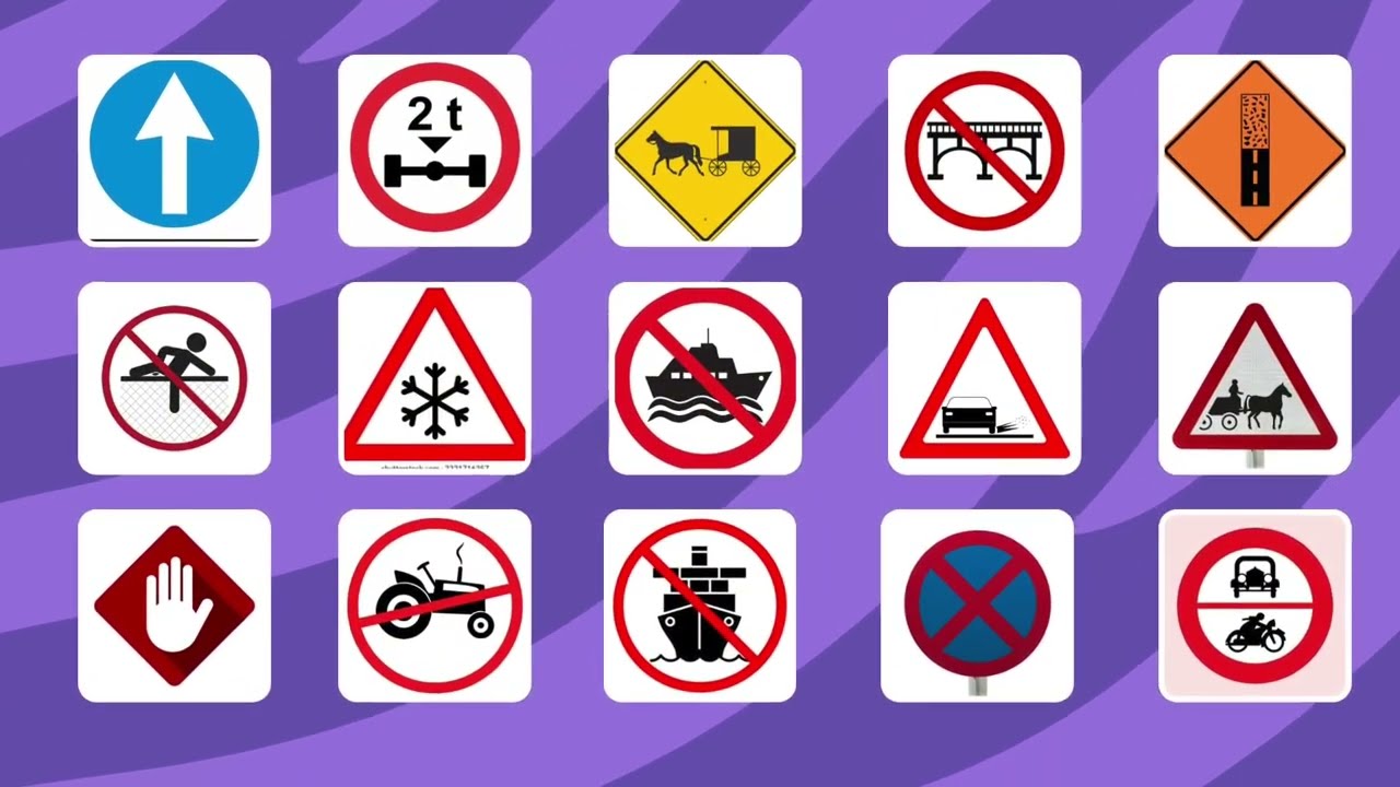 54 Important ROAD SIGNS That You Need To Know When Driving | Traffic Signs | DMV test