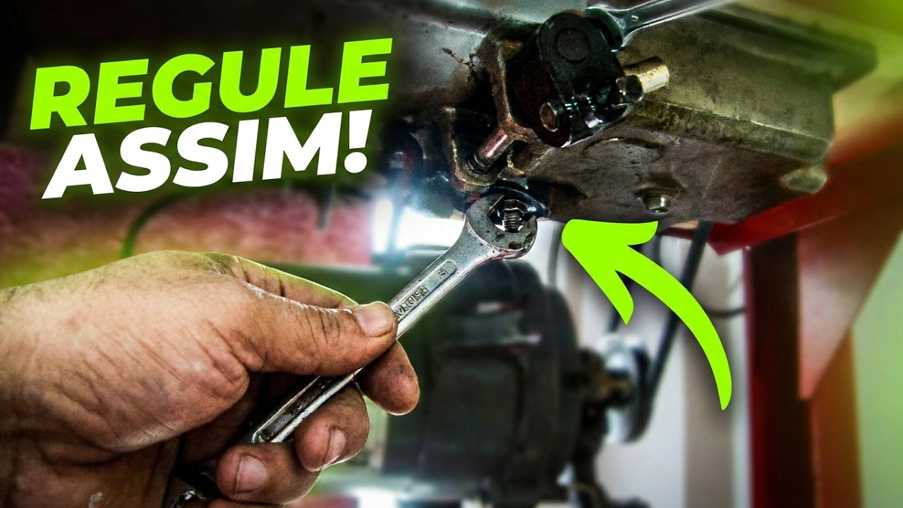 Ajustando a joelheira maquina reta ( resposta a inscrito).
