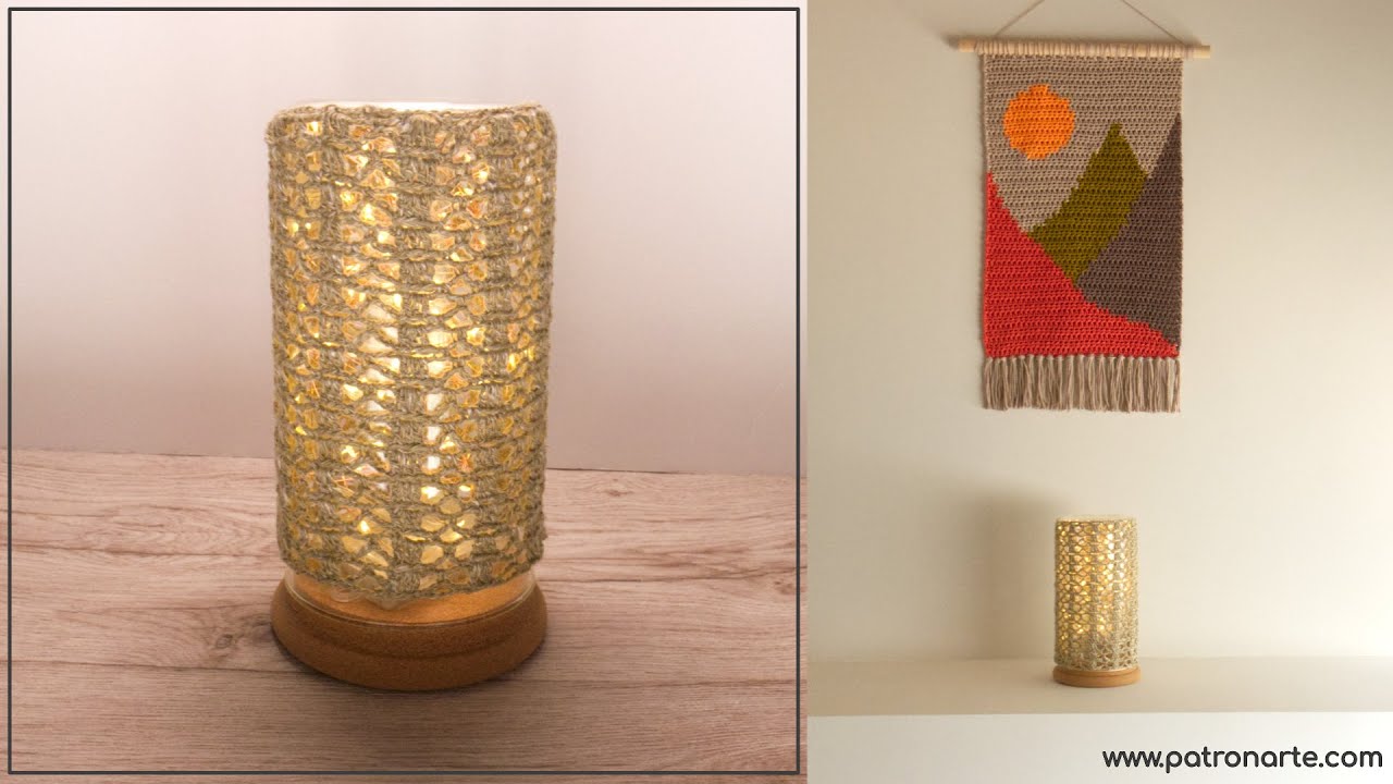 Cómo Tejer Lámpara de Crochet Ganchillo Paso a Paso, ideal para regalar, vender o autorregalarte