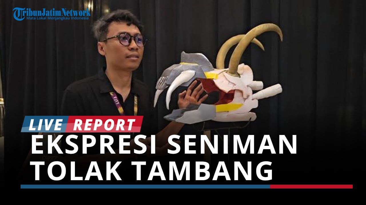 Ekspresi Seniman Trenggalek Tolak Tambang, Lewat Karya Barong Ekskavator