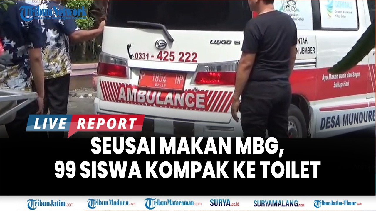 🔴 99 SISWA DAN 13 GURU DILARIKAN KE PUSKESMAS Jember, Gejala Muncul Seusai Santap MBG