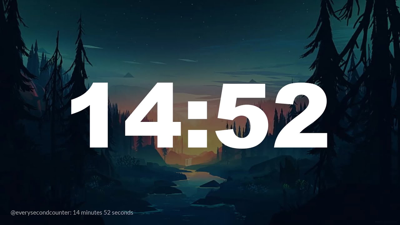 14 minutes 52 seconds [892 secs] clock timer countdown || Alarm Focus || Chill Music