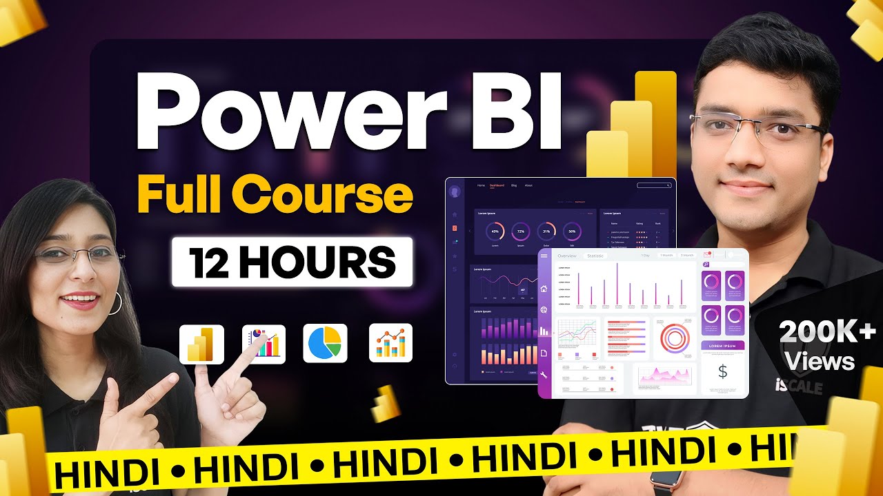 Complete Power BI Course in Hindi | Master Power BI in Just 12 Hours