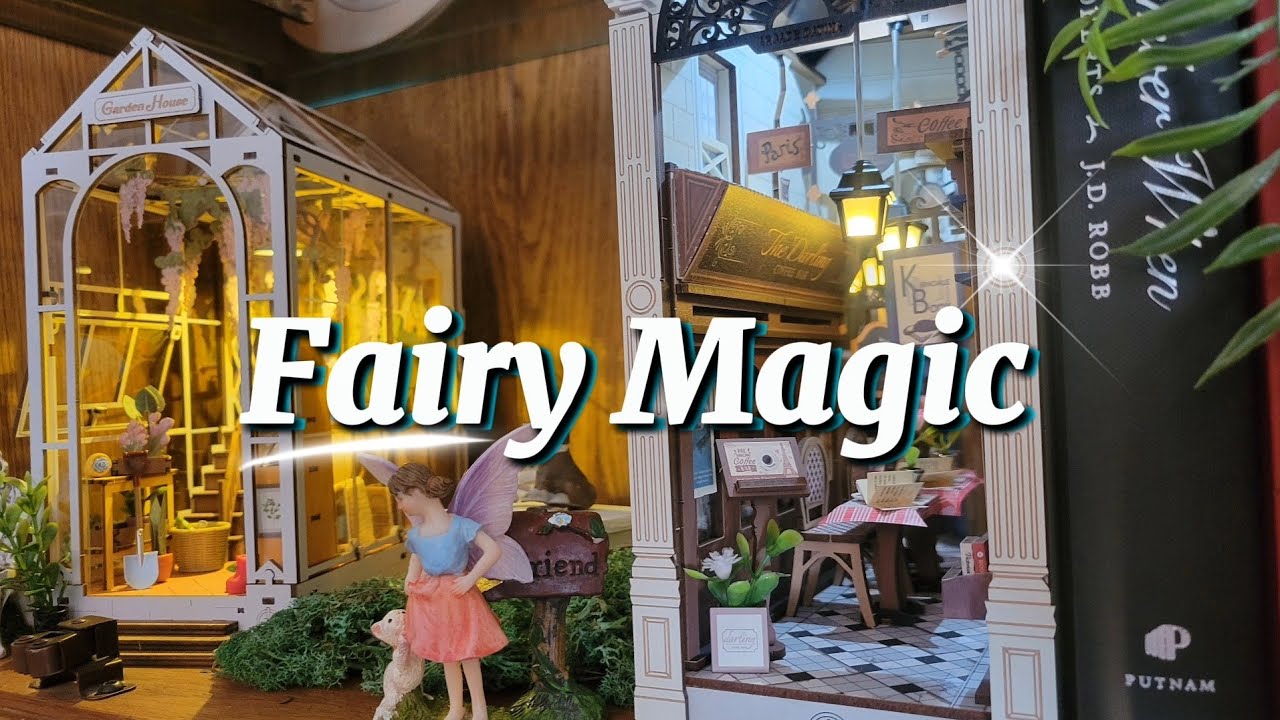Fairy magic in a bookcase w/ amazing  diys from Hobby Lobby & Michael's 🧚‍♀️  💜 