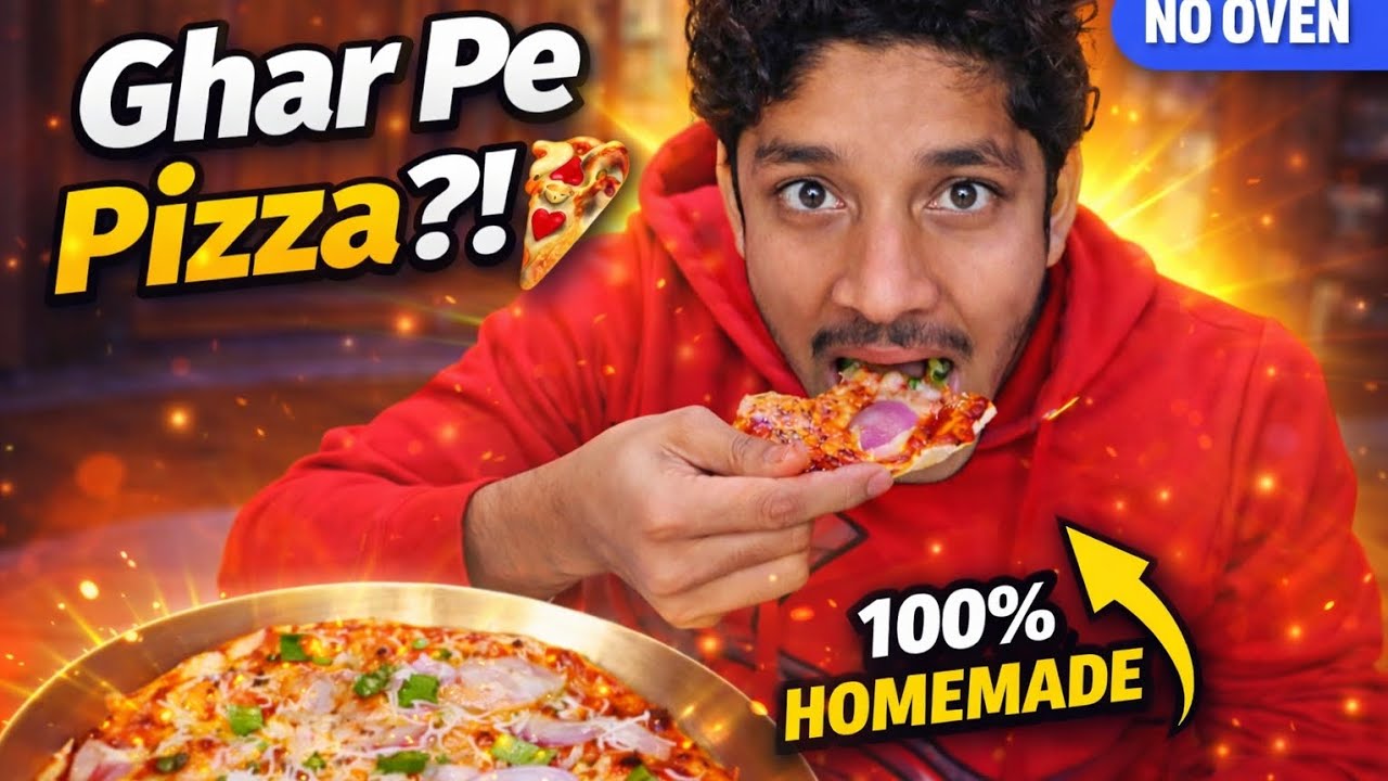 Ghar pe banaya pizza 🍕 