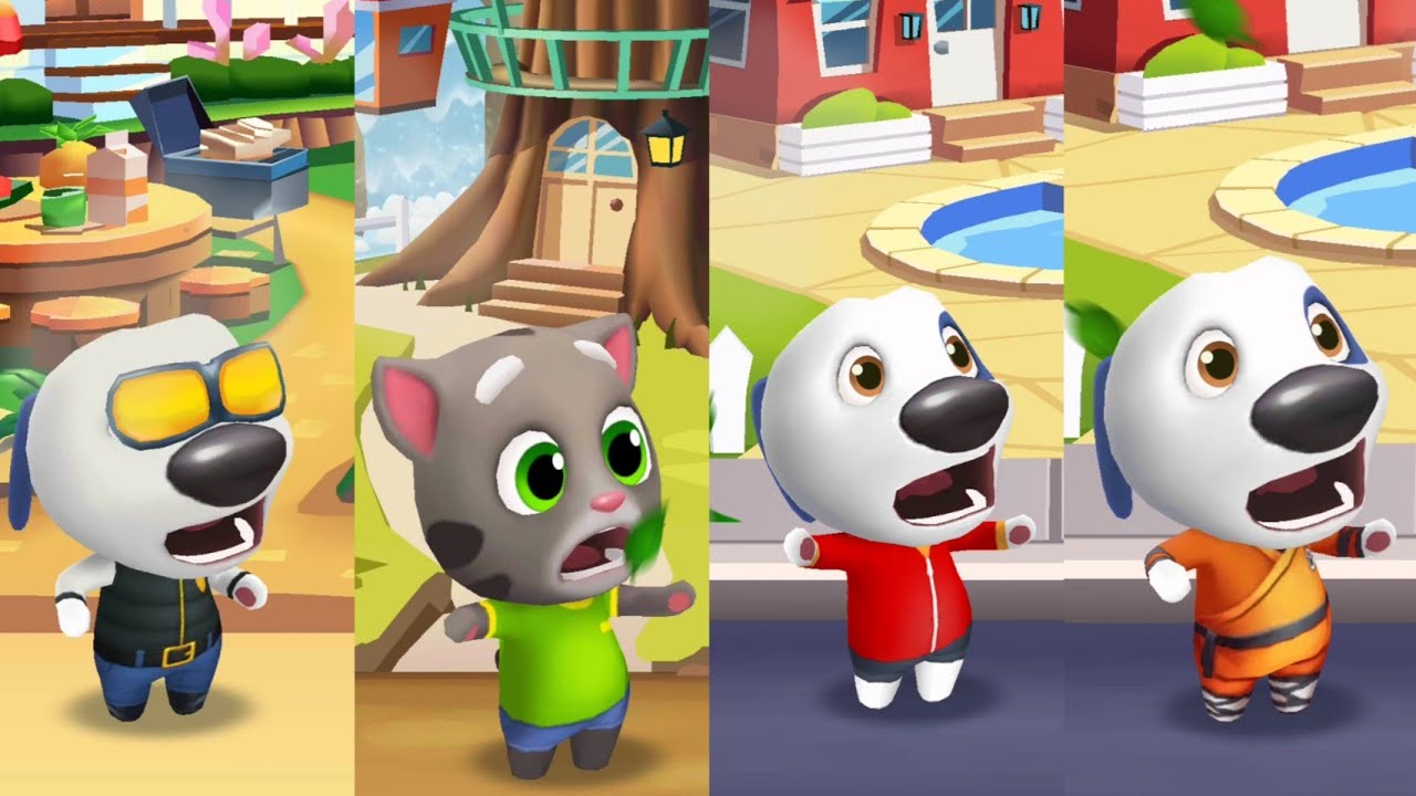 Talking Tom gold run -Talking Tom 🆚 Talking Hank🆚 Kung fu Hank🆚 Deputy Hank #videogamesyt #games