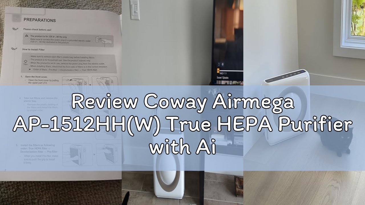 Review Coway Airmega AP-1512HH(W) True HEPA Purifier with Air Quality Monitoring, Auto, Timer, Filte