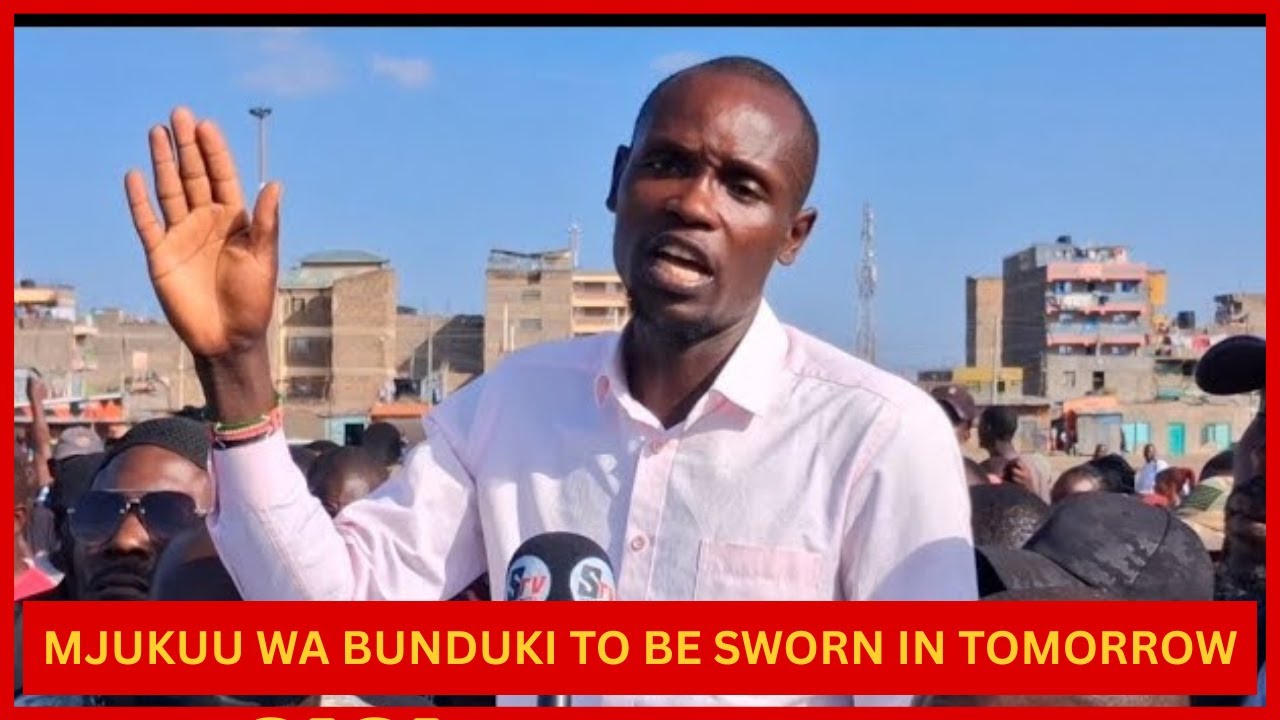 LIVE;SWORNING IN OF MJUKUU WA BUNDUKI TO DAY AT JACARANDA