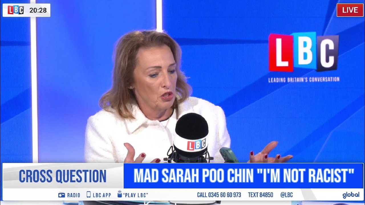 Sarah Pochin Denies Racism with Iain Dale on LBC