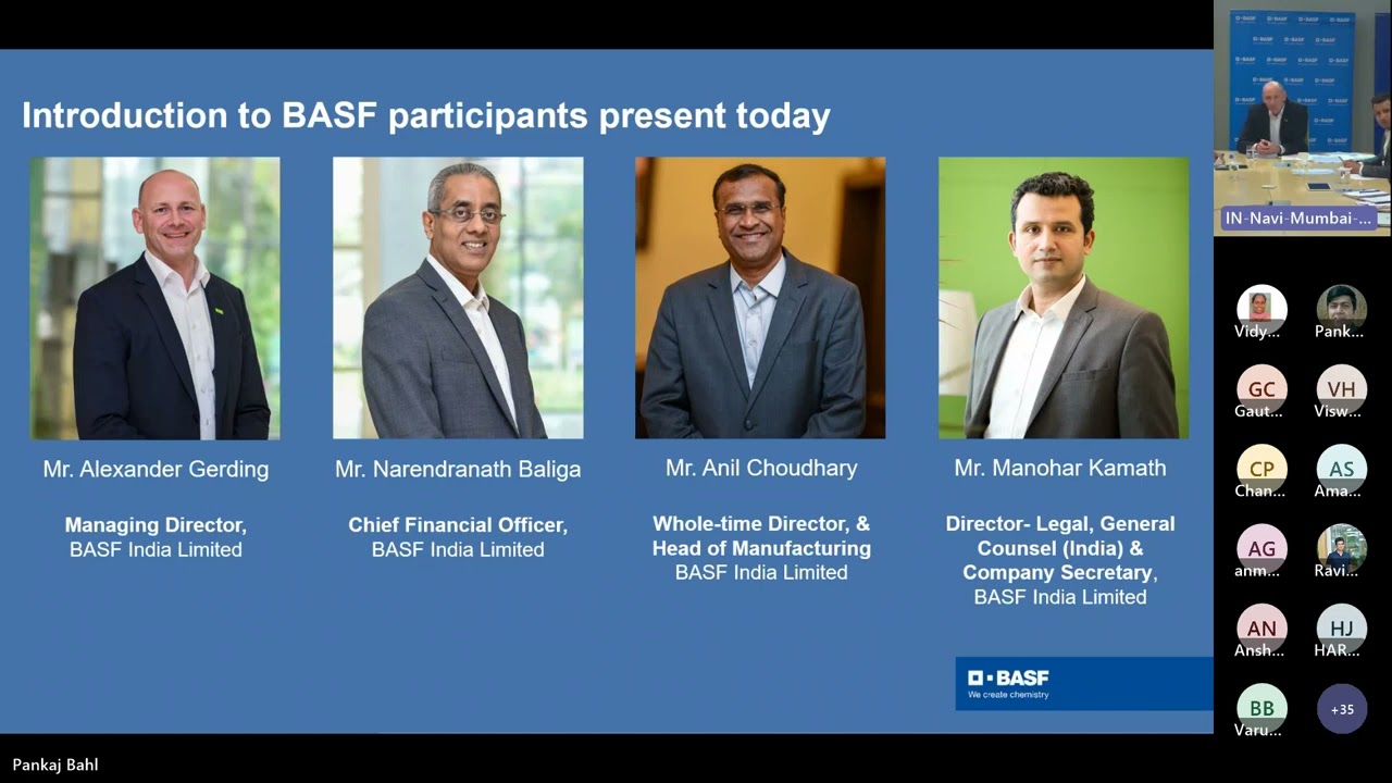 Analyst / Fund Managers Meeting of BASF India Limited &ndash; May 19, 2023