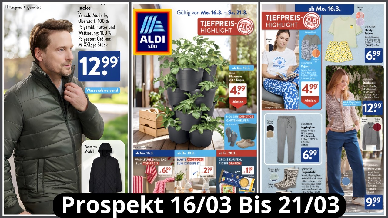 ALDI SÜD Prospekt der Woche | Angebote ab 16/03/2026 BIS 21/03/2026  Rabatt Deals DE #katalog #aldi