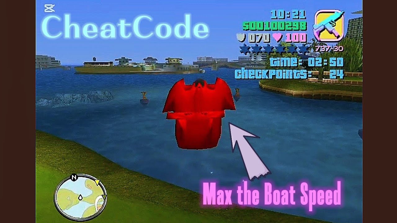GTA Vice City Stunt Boat Challenge Comeplete Mission with Cheatcode #video #1000subscriber #vicecity