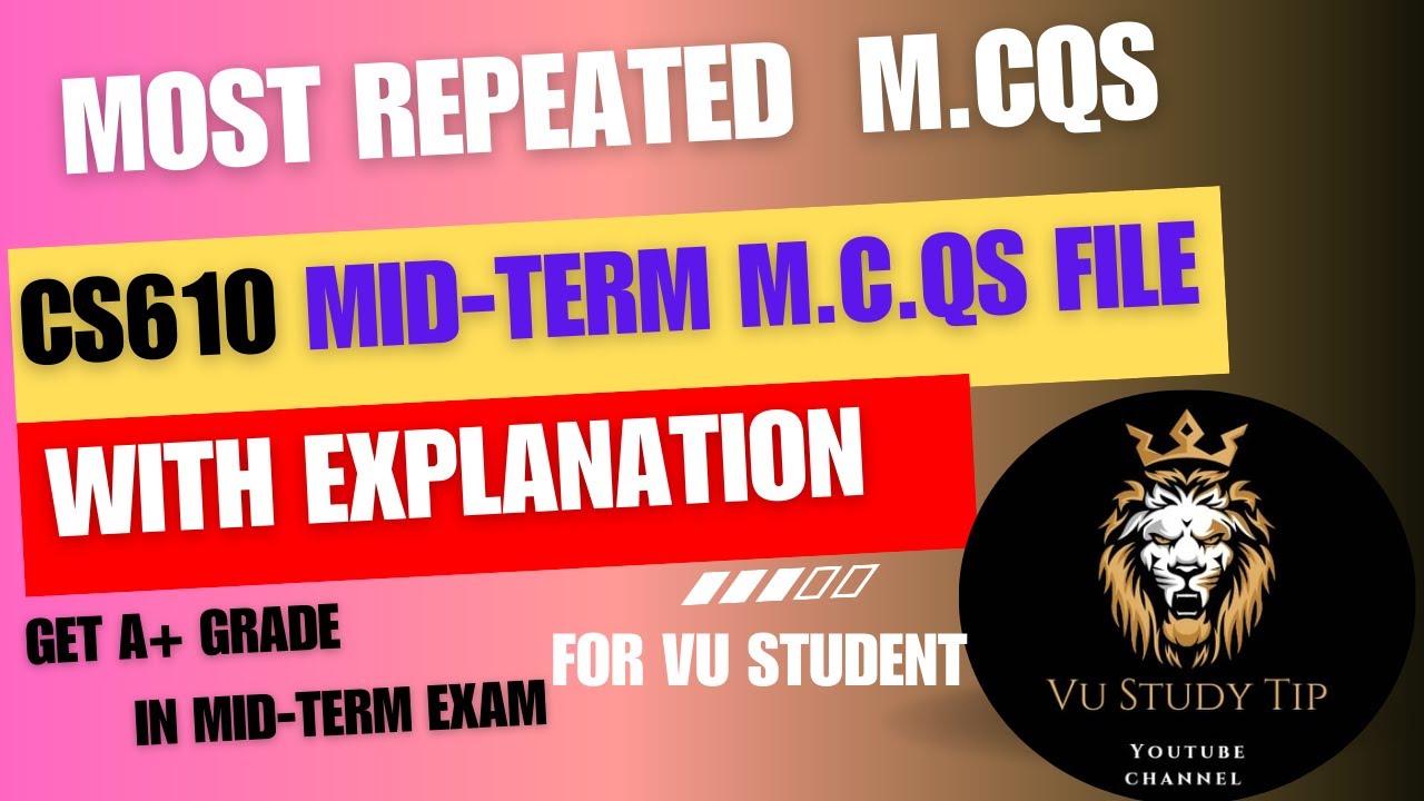cs610 midterm mcqs file|CS610 computer network VU Mid-term Exam|Complete Guide & Tips|@vustudy4121