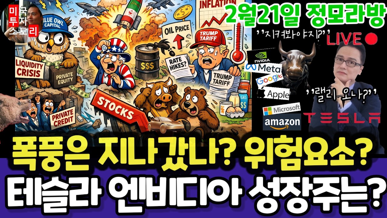 미국주식/폭풍은 지나갔나? 금융위기?/테슬라 엔비디아 구글 애플 아마존 메타 마소 팔란티어 아이온큐 QBTS 삼성전자 MU 브로드컴 오라클 코어위브 샌디스크 비트코인 금은 LLY