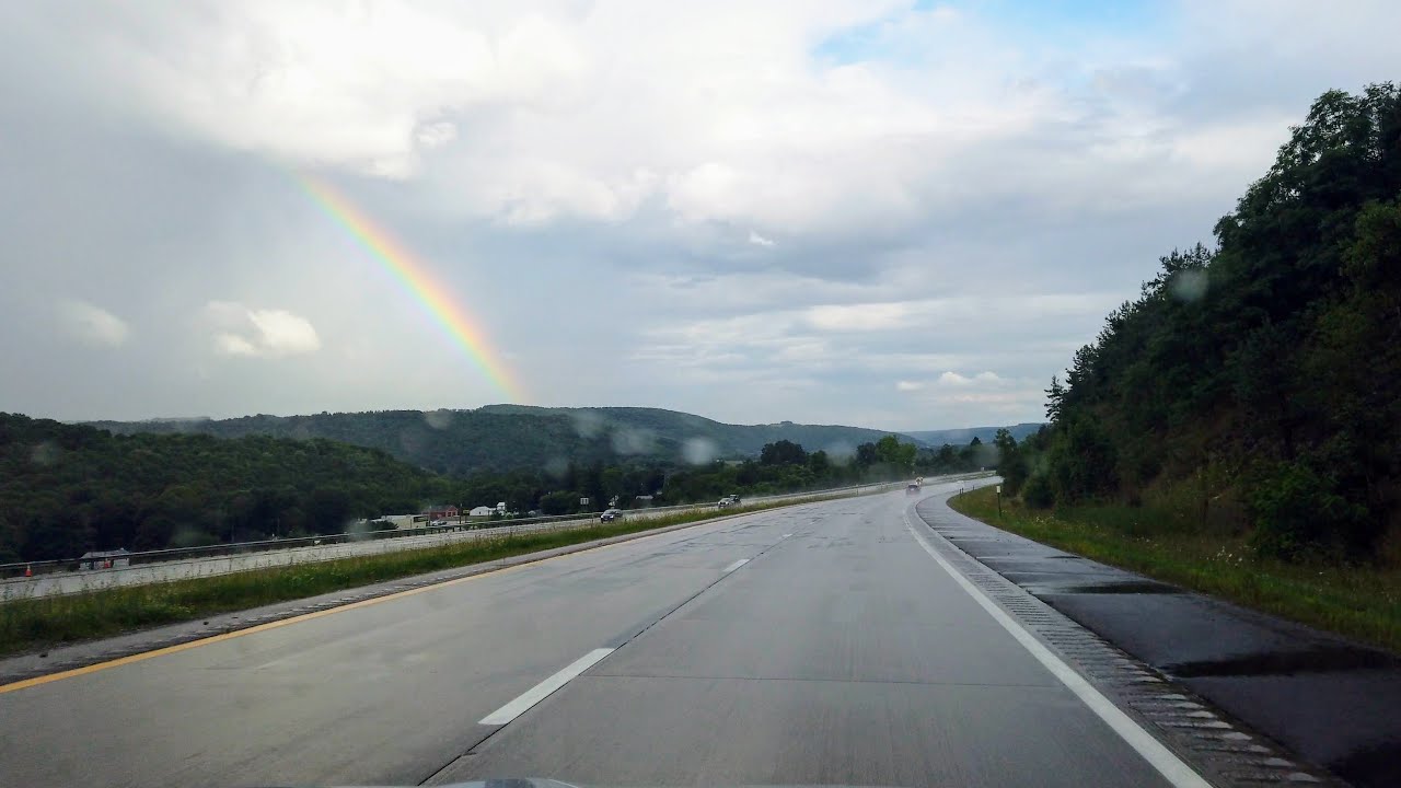 I-390 (Genesee Expy) south | rainbow along the way | Exit 7 to Jct I-86 | Mt Morris to Bath, NY