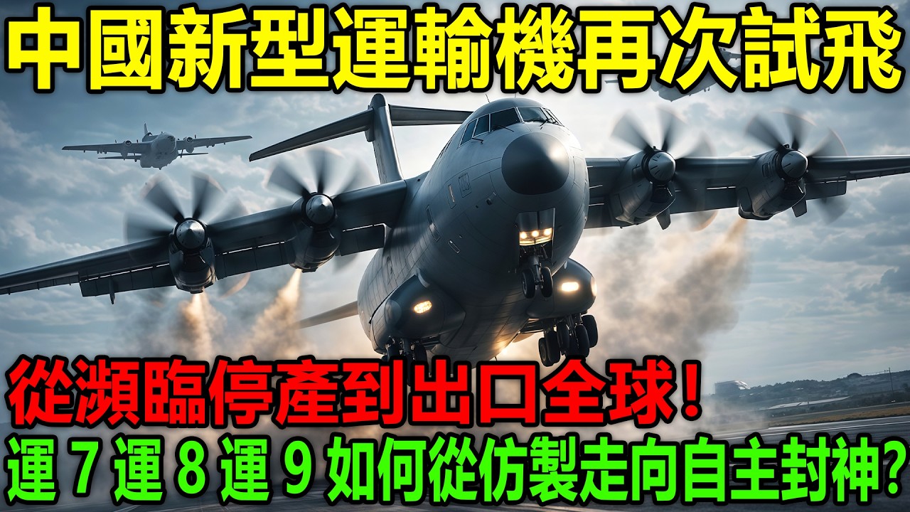 從瀕臨停產到出口全球！中國新型運輸機再次試飛，運7運8運9如何從仿製走向自主封神？