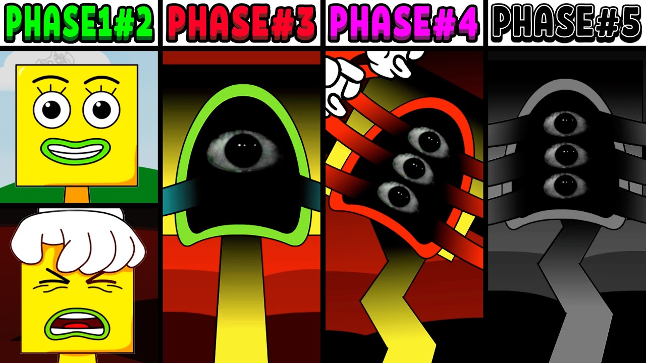 All Phases in New Incredibox Sprunki Oc of Square: From Phase 1 to Phase 5