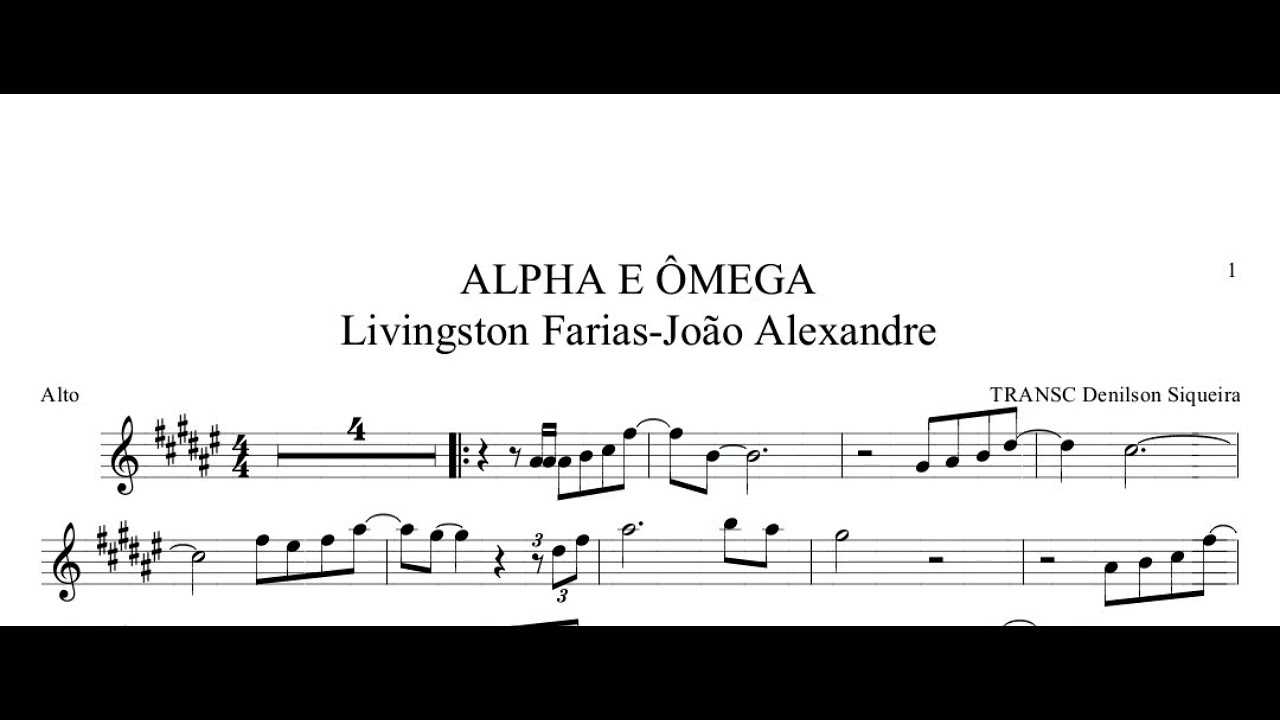 Alpha & Omega Partitura Sax Alto 