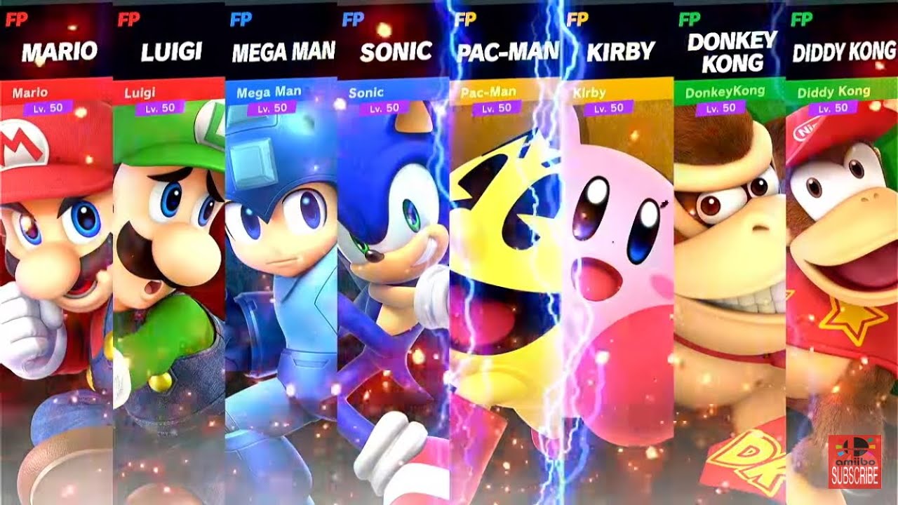 Super Smash Bros Ultimate Amiibo Fights Request 4 Team Battle at Big Battlefield
