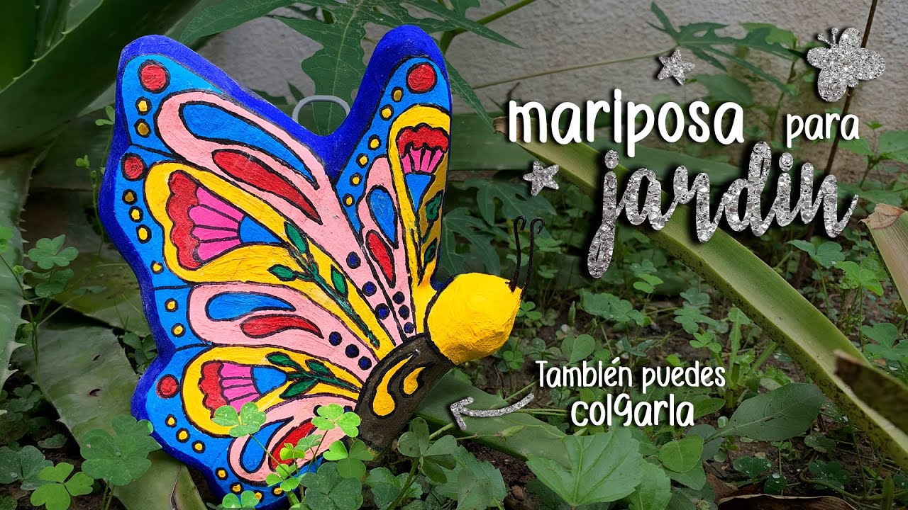 🦋 MARIPOSA de CEMENTO para COLGAR en el JARDÍN - MANUALIDADES con CEMENTO