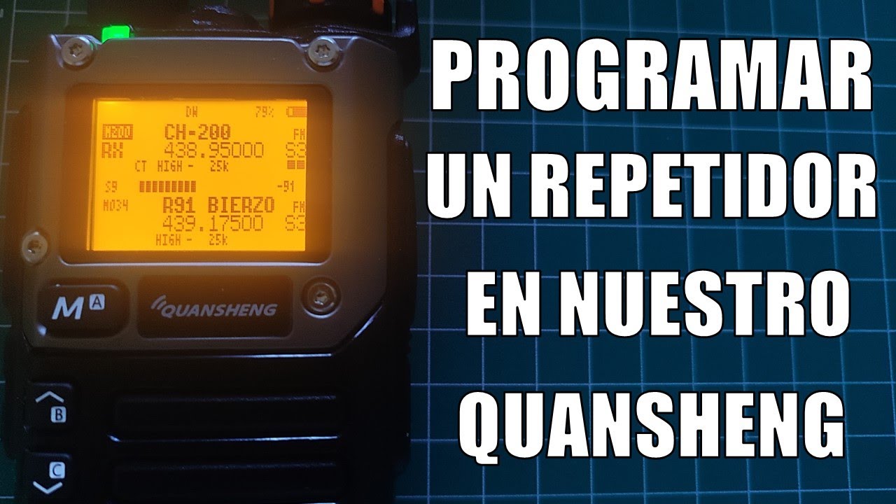 Programar un repetidor y guardarlo en memoria en un QUANSHENG con FIRWARE de MATOZ