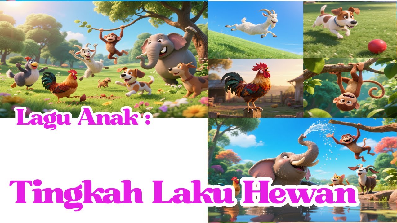 Tingkah Laku Hewan 🐘🐒 | Lagu Anak Edukatif tentang Tingkah Lucu Hewan