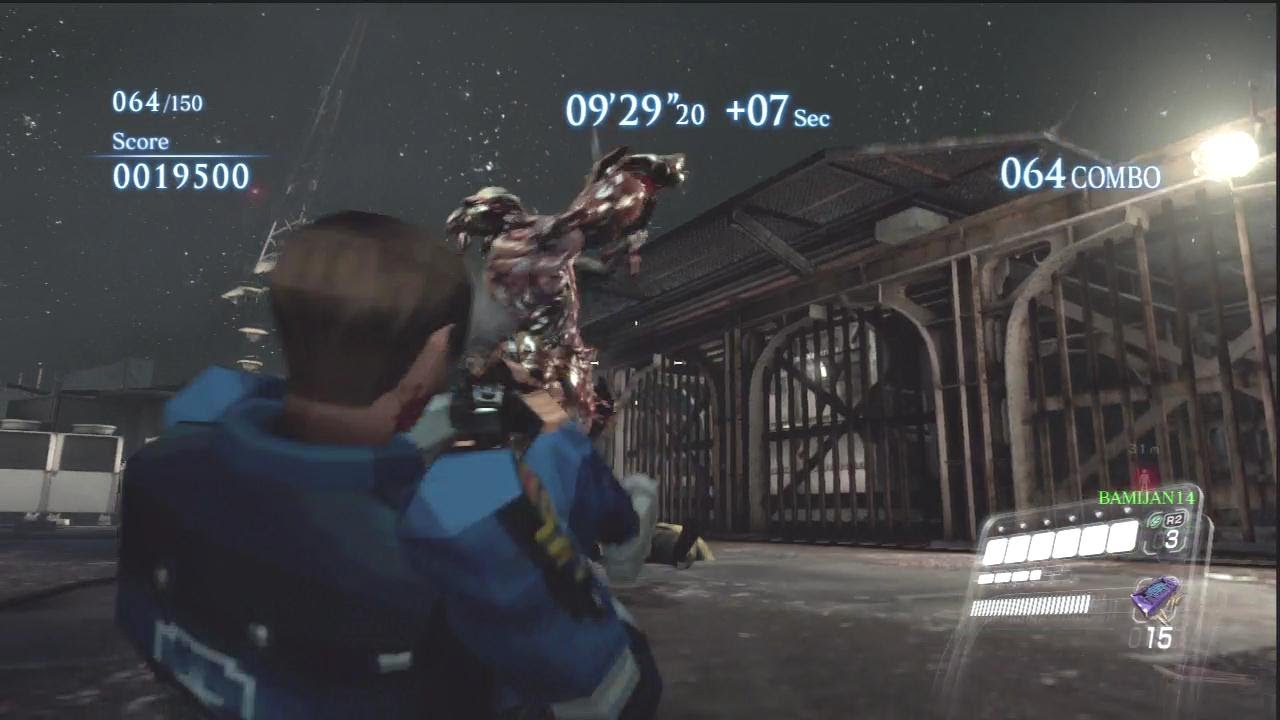 RE6 Mercenaries Duo 1528k Rooftop Mission クアッドタワー レオンEX3