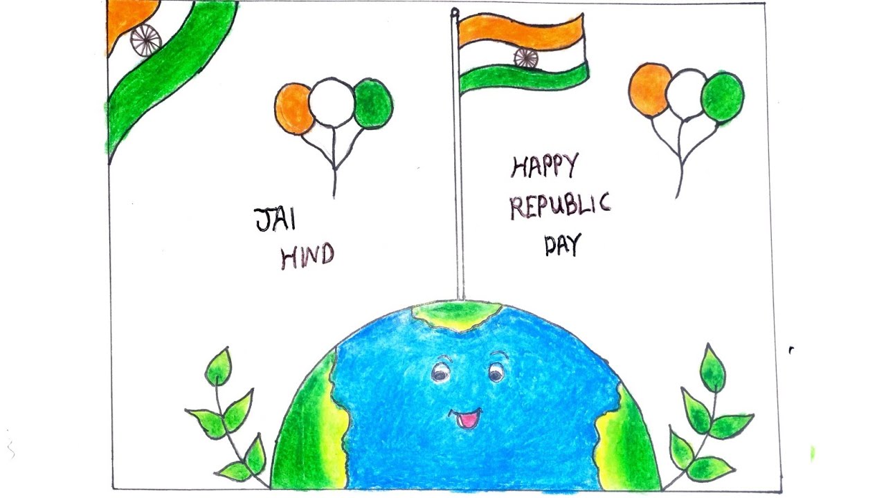 Happy Republic Day Drawing 🇮🇳| Save Earth Art | 26 January