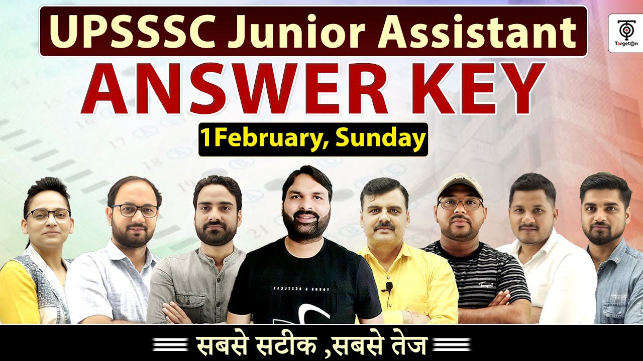 UPSSSC Junior Assistant Exam Answer Key, 1 February Sunday PAPER Complete  Exam Analysis...TargetOn
