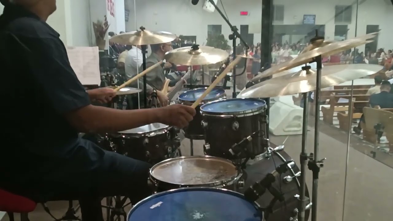 Drum cover / Jesus venceu / Sarah Farias / Ad. Brasilândia Franca-SP 