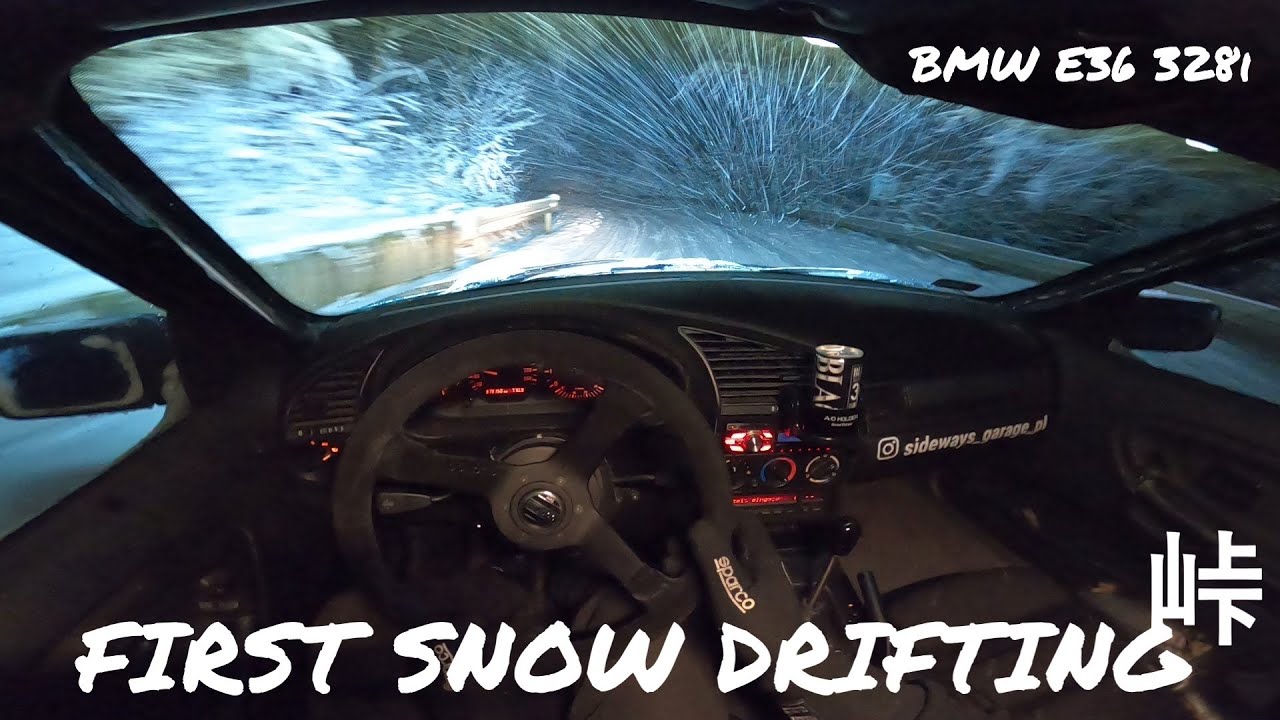 First Snow  d r i f t i n g  - RAW Touge Runs | BMW E36 328i #drift #touge