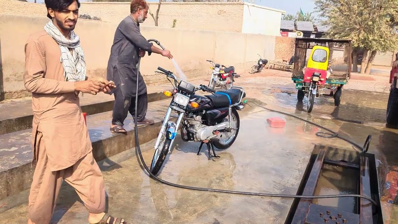 Honda 125 Complete Wash & Shine ✨ | Full Video No Skip ❤🫶 #originalsound 