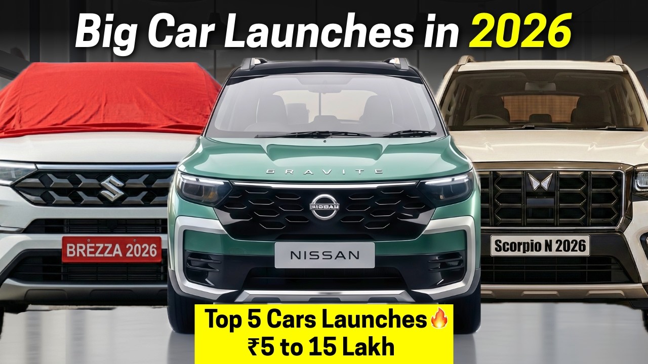 Top 5 Upcoming Car Launches in 2026 Biggest Year for Indian Cars? | Scorpio N Facelift, Brezza 2026