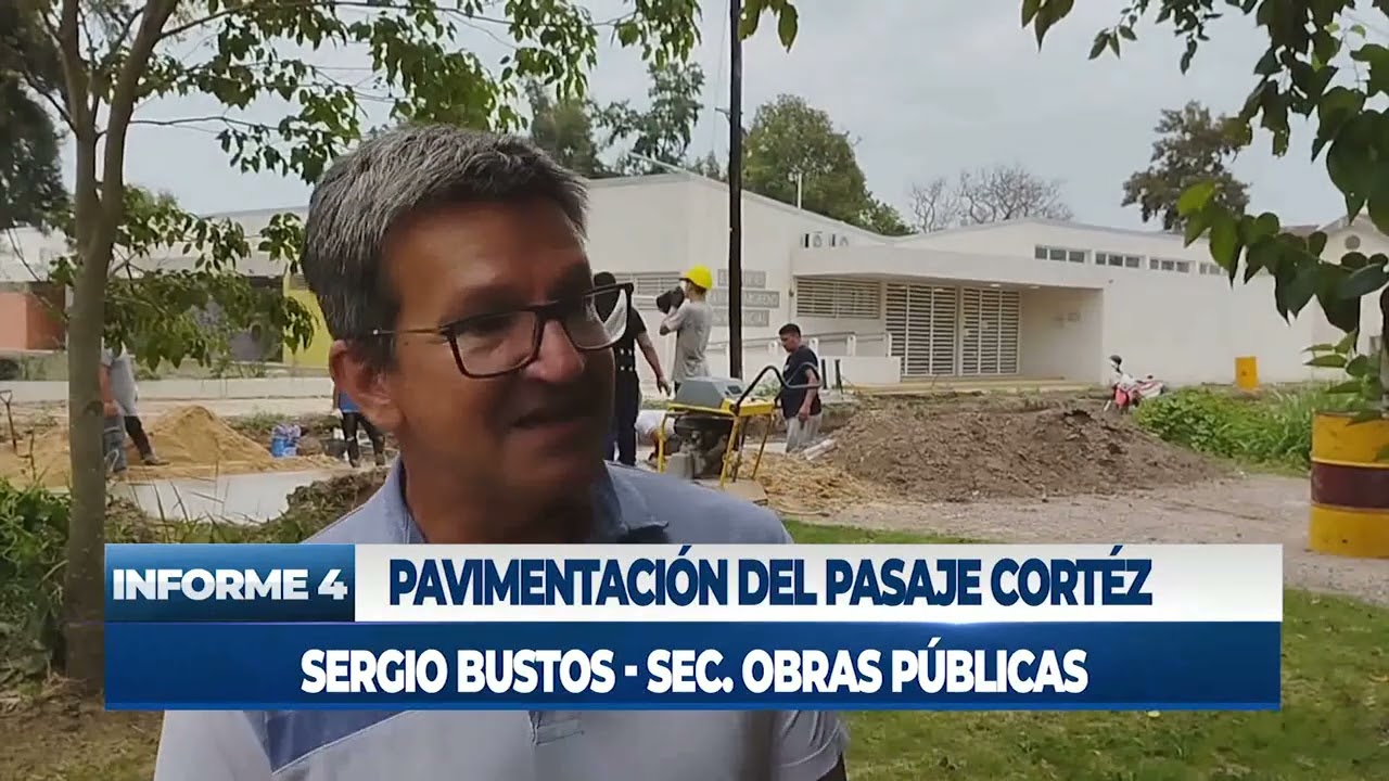Pavimento en Pasaje Cortéz - Sec. Obras Públicas Arq. Sergio Bustos