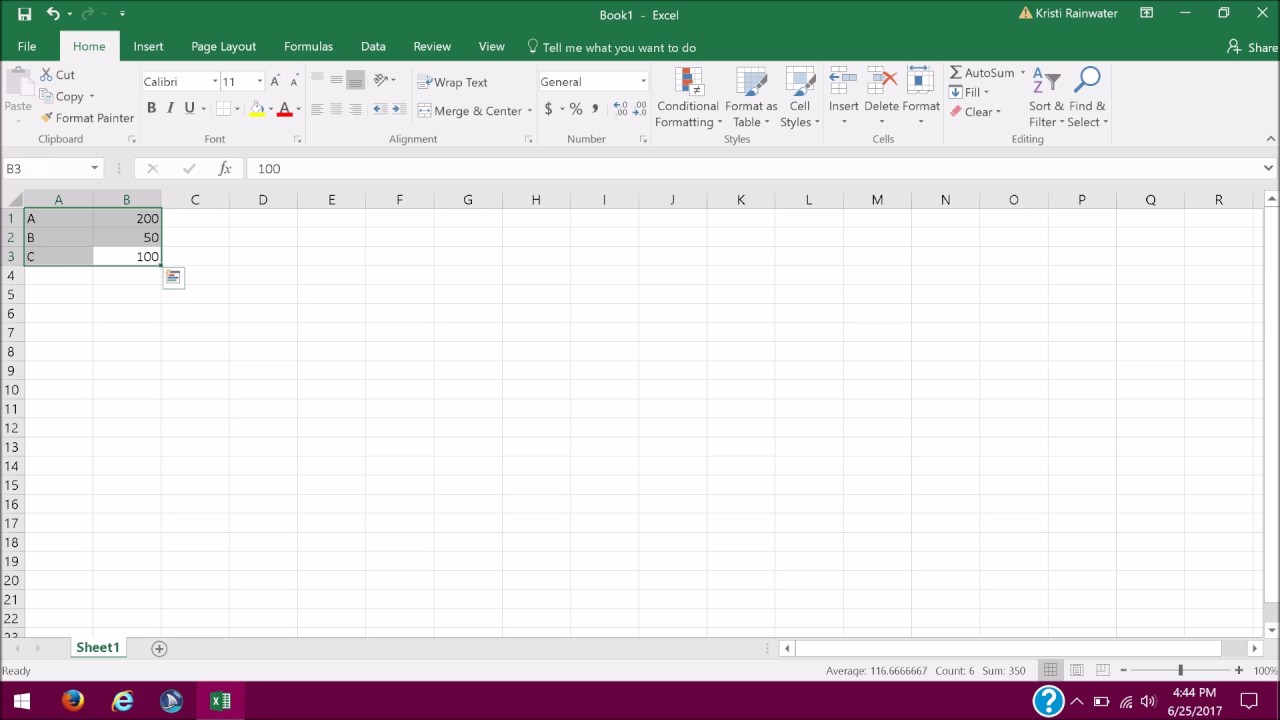 Graphing with Microsoft Excel and JAWS