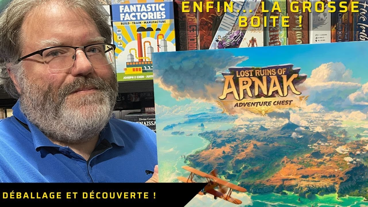 Déballage d'une boîte déballée de l'Adventure Chest pour Lost Ruins of Arnak