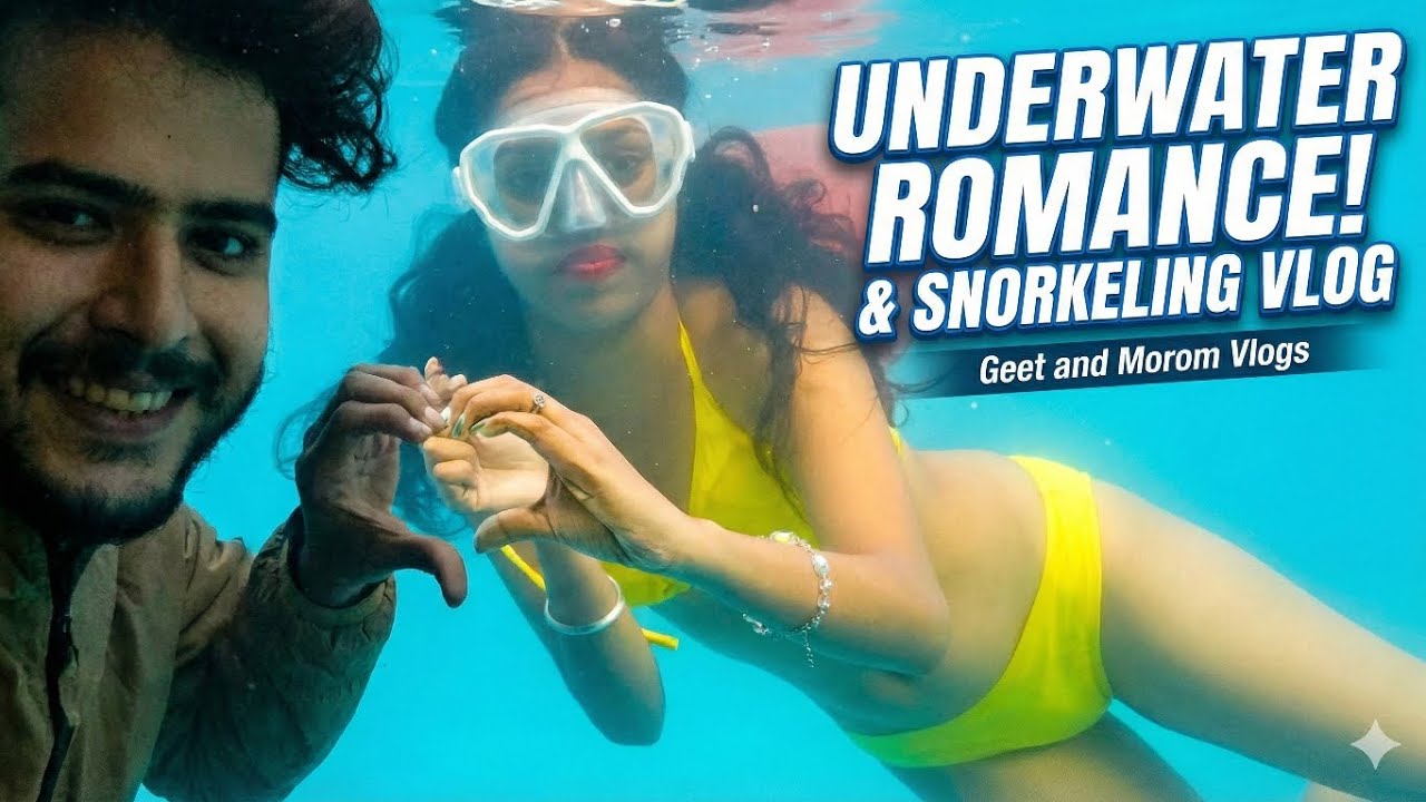 Geet's Deep sea vibes with my favorite person. 🐚💙 #UnderwaterLove