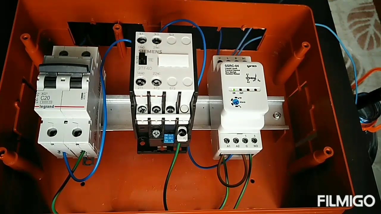 Sıvı Seviye Kontrol Rölesi bağlantısı nasıl yapılır,Kontaktör ve Elektrod ile kuyu panosu çalıştırma