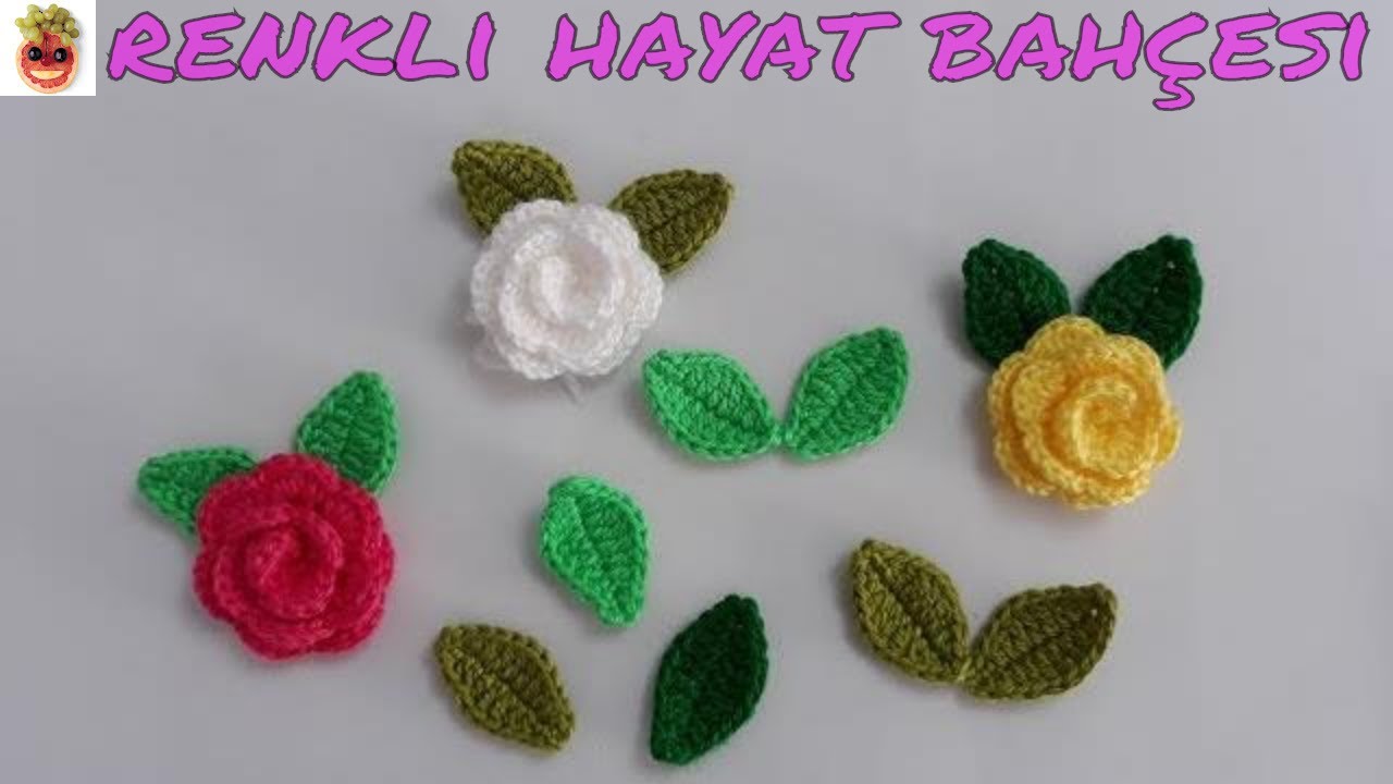 Tığ İşi Yaprak Yapımı - Patik, Örgü İçin Süsleme / Anlatımlı Yapılışı/Örgü Dantel Oya El İşi