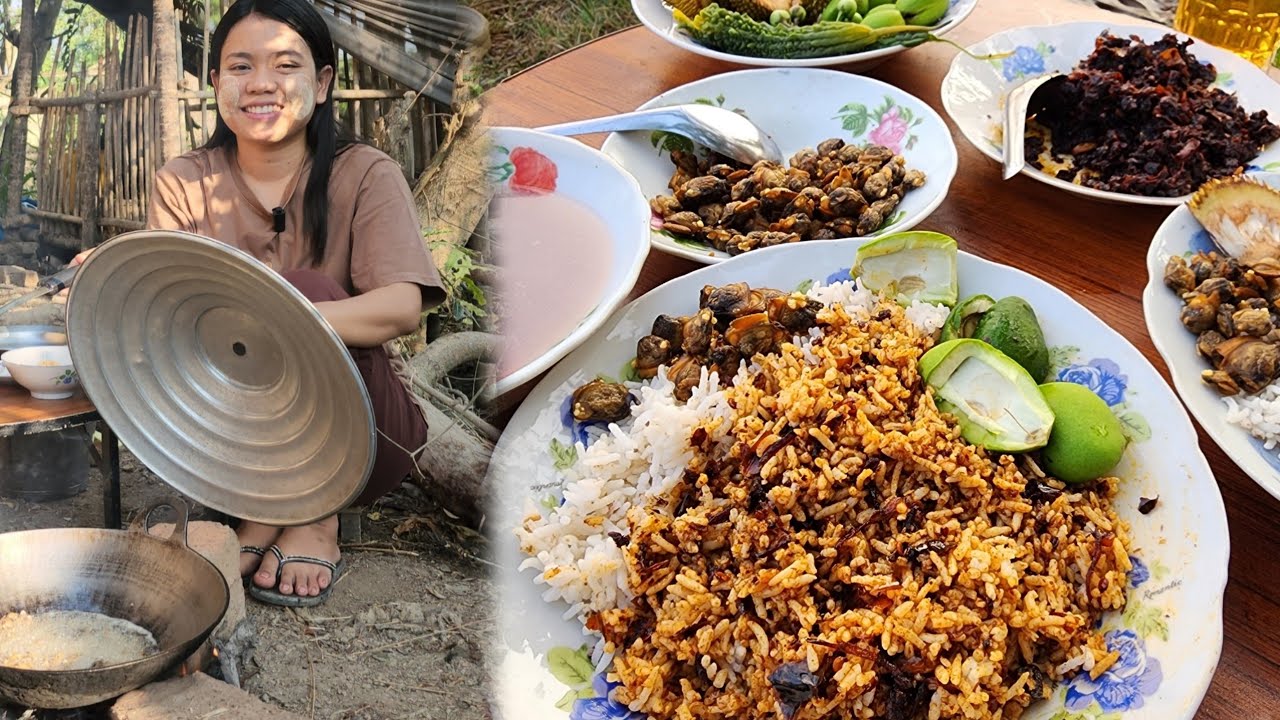 ယောင်းမပါထမင်းမြိန်ရတဲ့နားမူလက်ရာ ပုစွန်ခြောက်ငံပြာရည်ချက်နဲ့တို့စရာ သရက်သီးဟင်းချို အားရပါးရစားမယ်😋