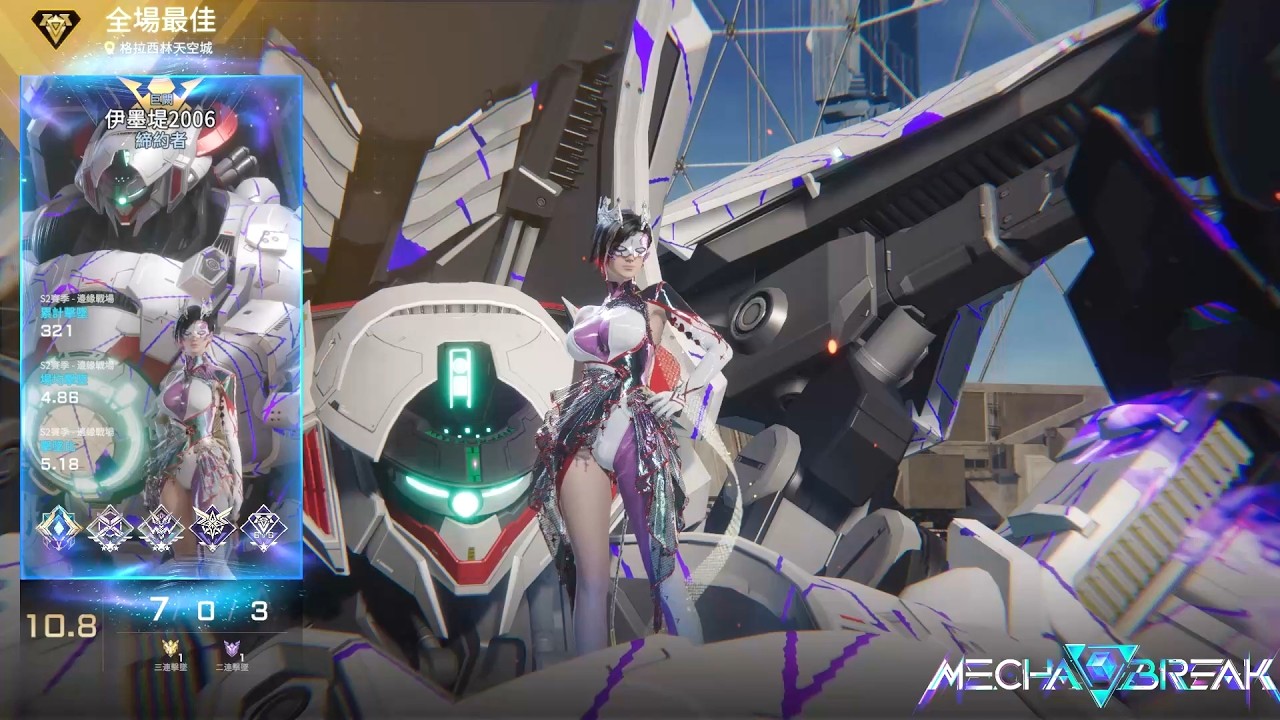 【Mecha BREAK解限機】巨闕/MVP/格拉西林天空城/7/0/3