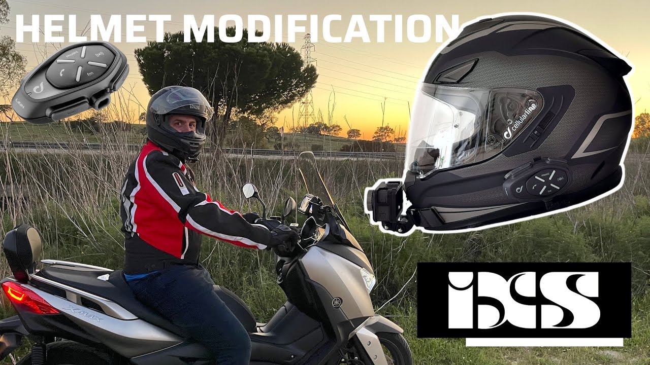 Modifying IXS 315 2.0 Integral Helmet with Interphone intercom and TUYU action camera chin mount